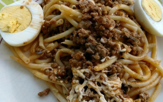 Macarronada à bolonhesa do Lúcio Cezar