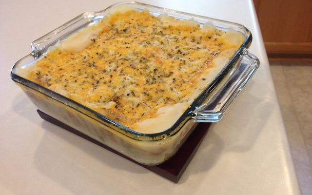 Escondidinho de aipim com carne moída