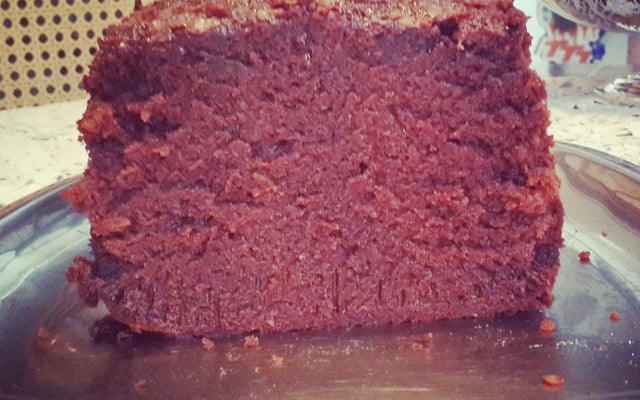 Bolo de chocolate na panificadora