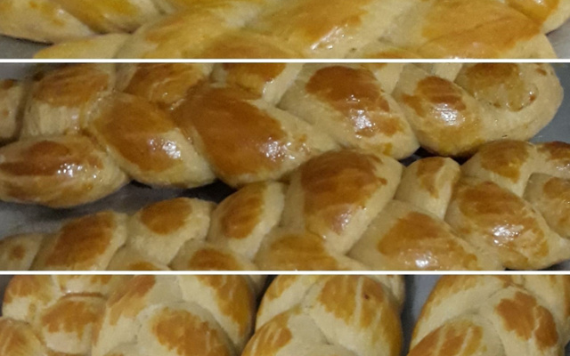 Rosca doce de leite condensado com goiabada