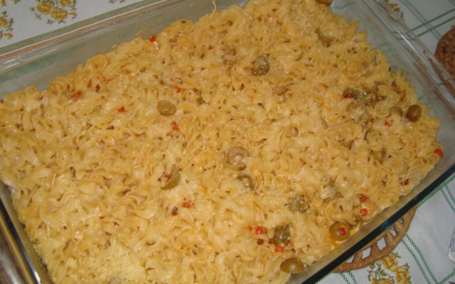 Macarrão cremoso ao forno