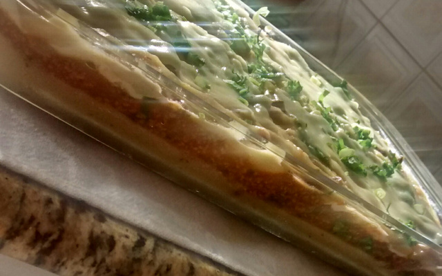 Polenta recheada delícia