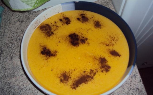 Canjica de milho verde com leite do coco