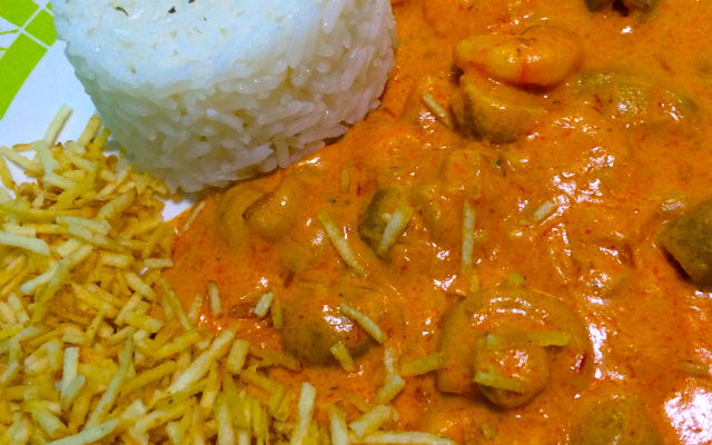 Estrogonofe de camarão