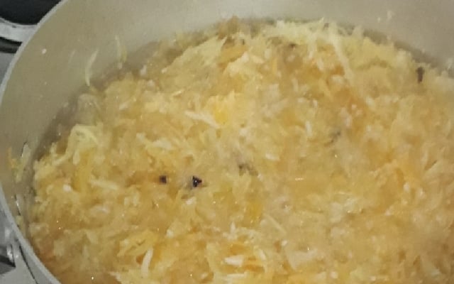 Doce de mamão verde com coco prático