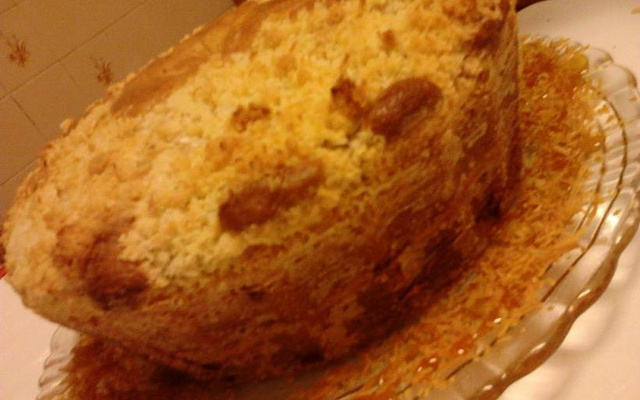 Bolo de banana com farofa