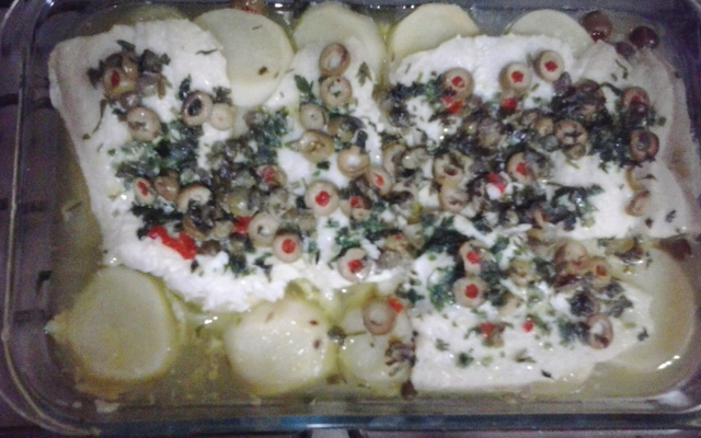 Filé de linguado ao forno