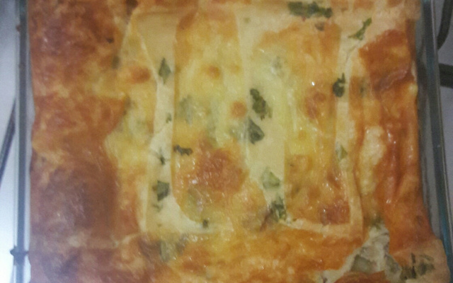 Torta de brócolis com bacon