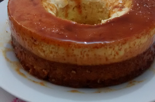 Bolo pudim de maracujá