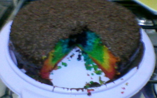 Bolo arco-íris