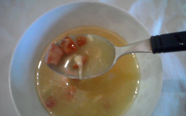 Creme de batata com calabresa