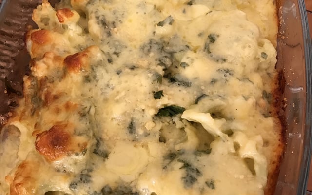 Couve-flor gratinada