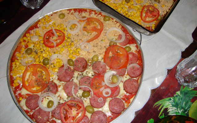 Pizza fina saborosa