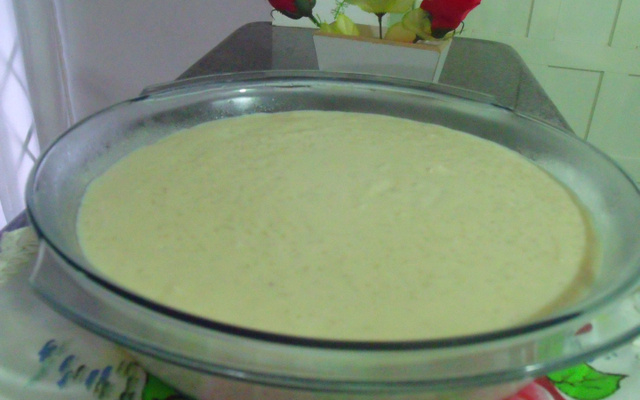 Arroz doce com chocolate branco