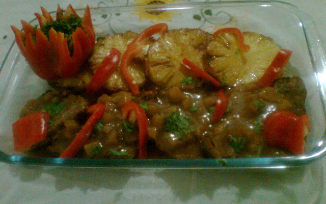 Cupim ao molho de abacaxi