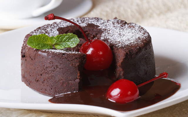 bolo vulcão de chocolate