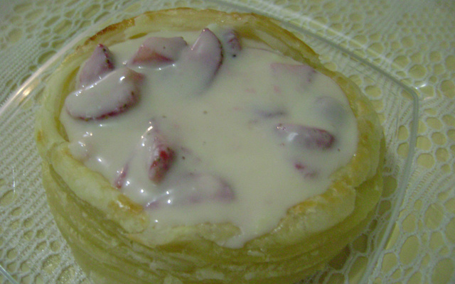 Tortinhas folhadas de morango