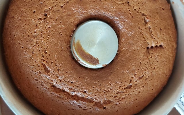 Bolo de banana com chocolate