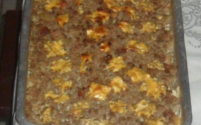 Bolo de carne moída e philadelphia