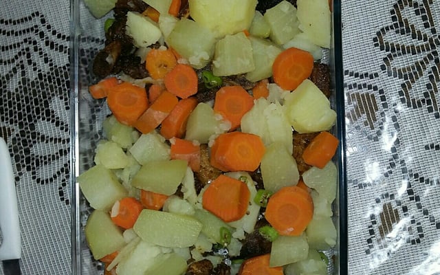 Costela com verduras 