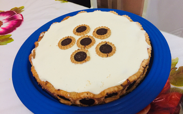 Torta de doce de leite com chocolate