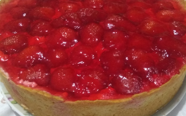 Torta de morango prática