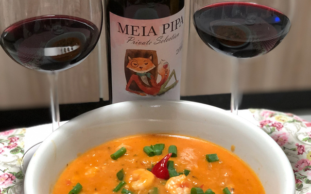 Camarão com requeijão