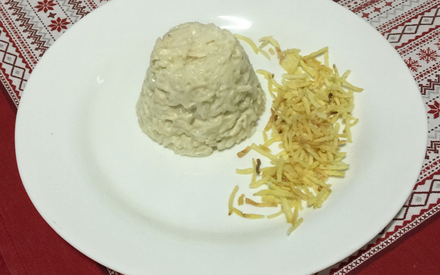Risoto de frango com requeijão
