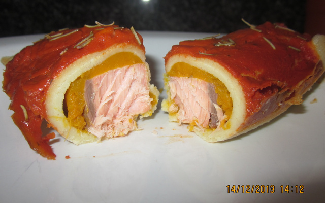 Panqueca fit de salmão