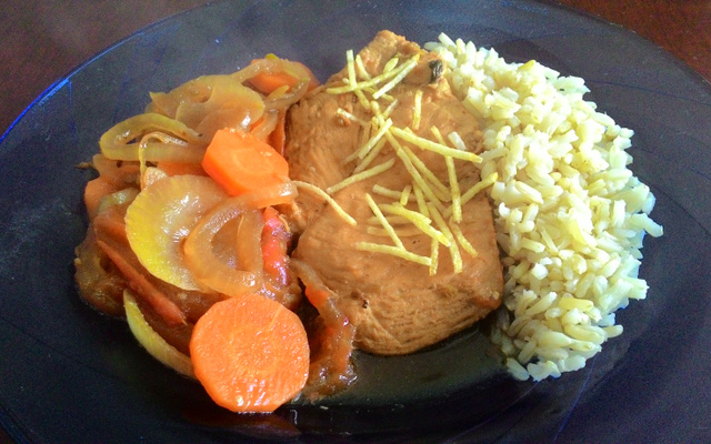 Frango marinado no limão siciliano