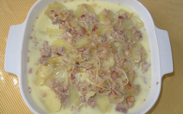 Torta de batata com atum