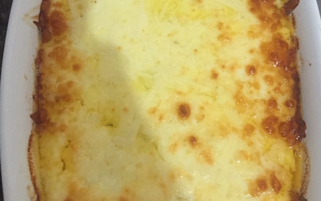 Camarão gratinado da Inara