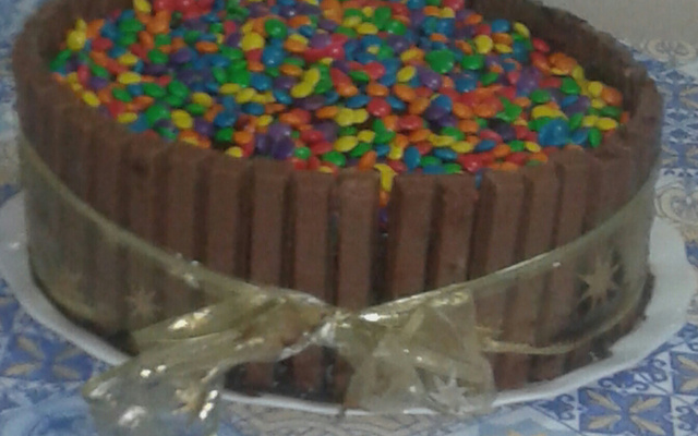 Bolo de Kit Kat à minha moda
