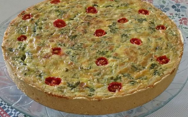 Quiche de espinafre e ricota