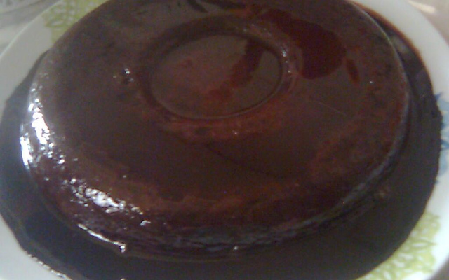 Pudim de chocolate de micro-ondas