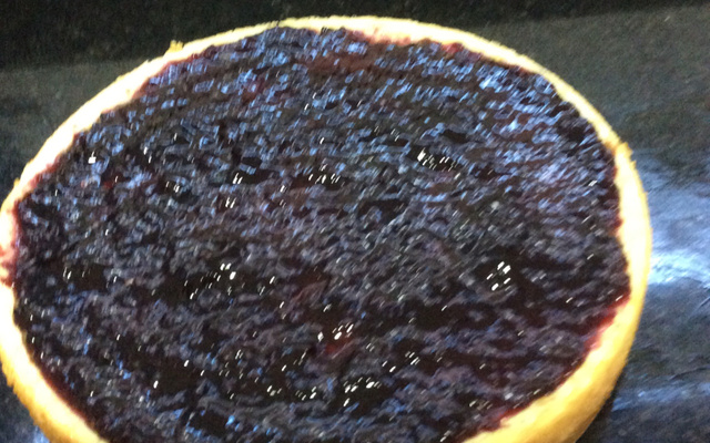 Torta de cheesecake de amoras