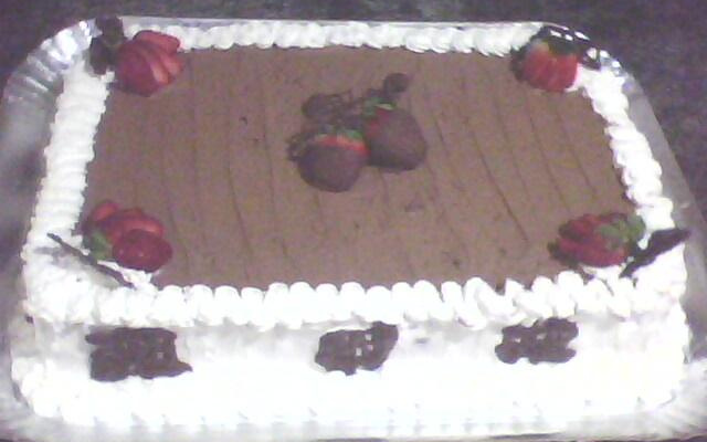 Bolo de chocolate de aniversário