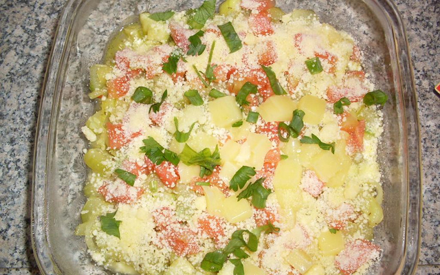 Abobrinha com queijo