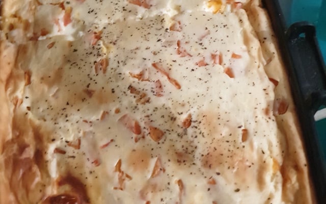 Torta de presunto e queijo