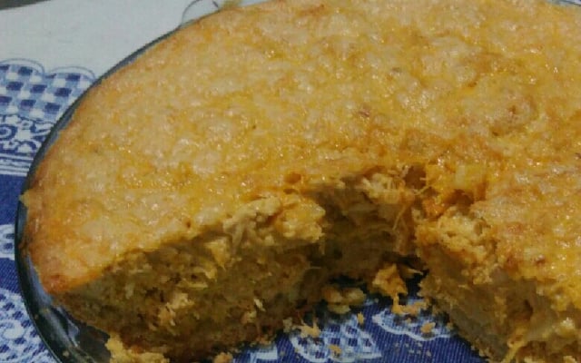 Quiche de frango com palmito