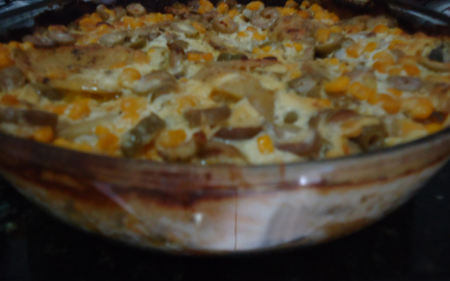 Frango com batata gratinada