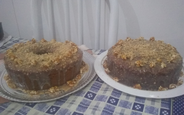 Bolo de paçoca com iogurte
