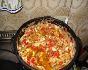 Peixe com banana madura