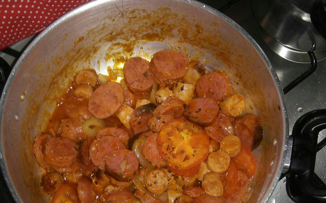 Linguiça refogada