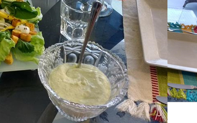 Molho ou pasta de ricota com ervas