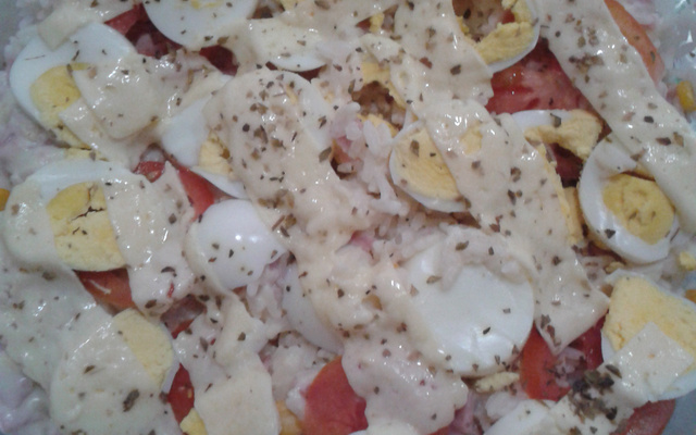 Arroz ao molho branco da Naty