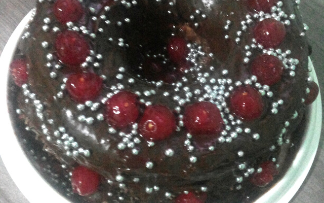 Bolo maravilhoso de chocolate e doce de leite