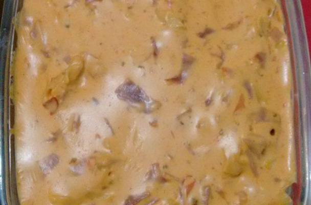 Macarrão com requeijão