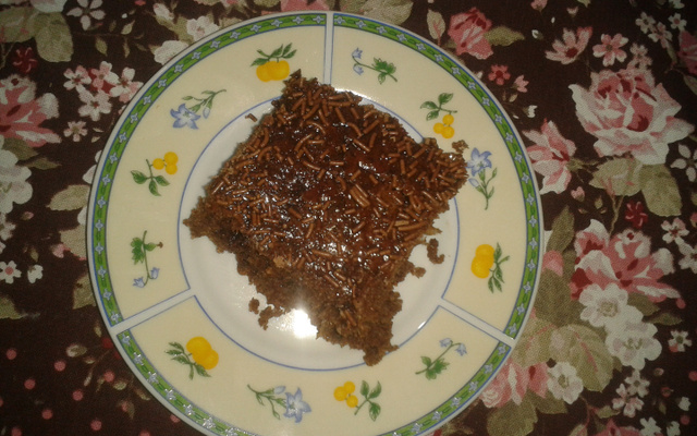 Cobertura de bolo simples de chocolate