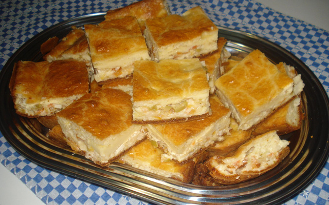 Torta de palmito com azeitonas